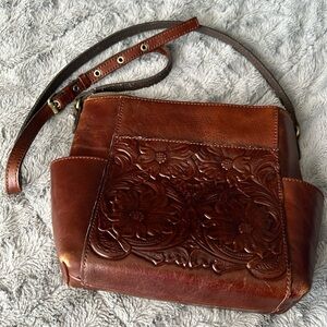 Patricia Nash brown leather crossbody